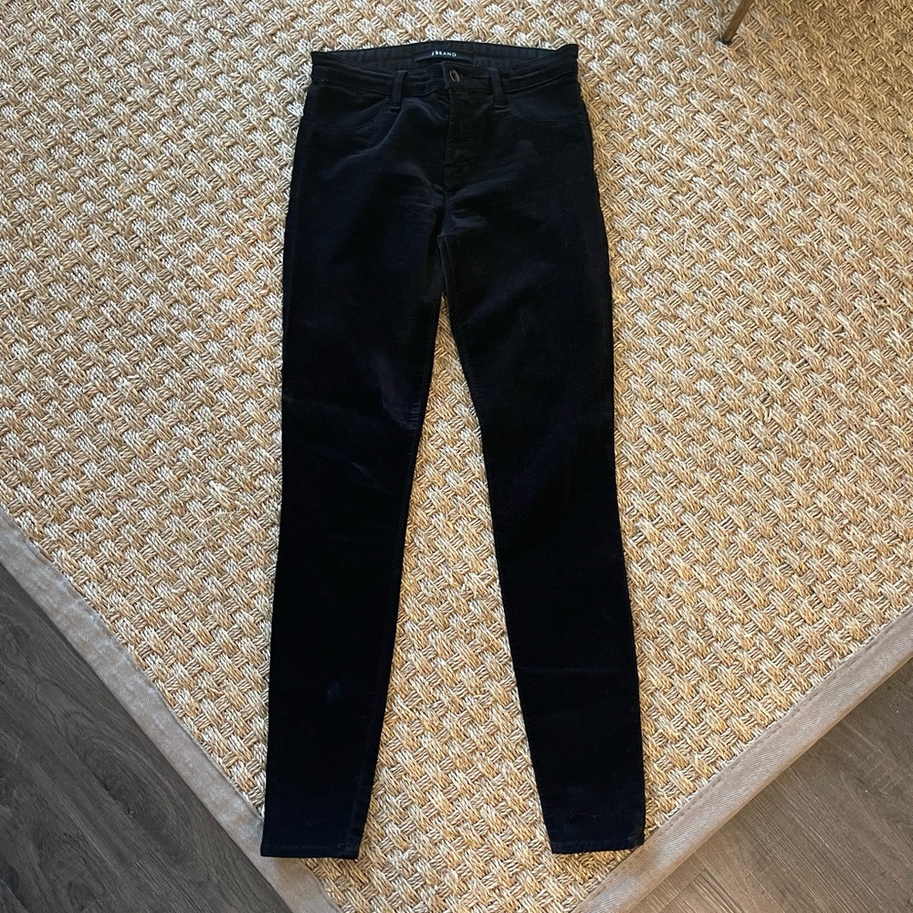 J Brand Skinny, Black Velvet, size 26